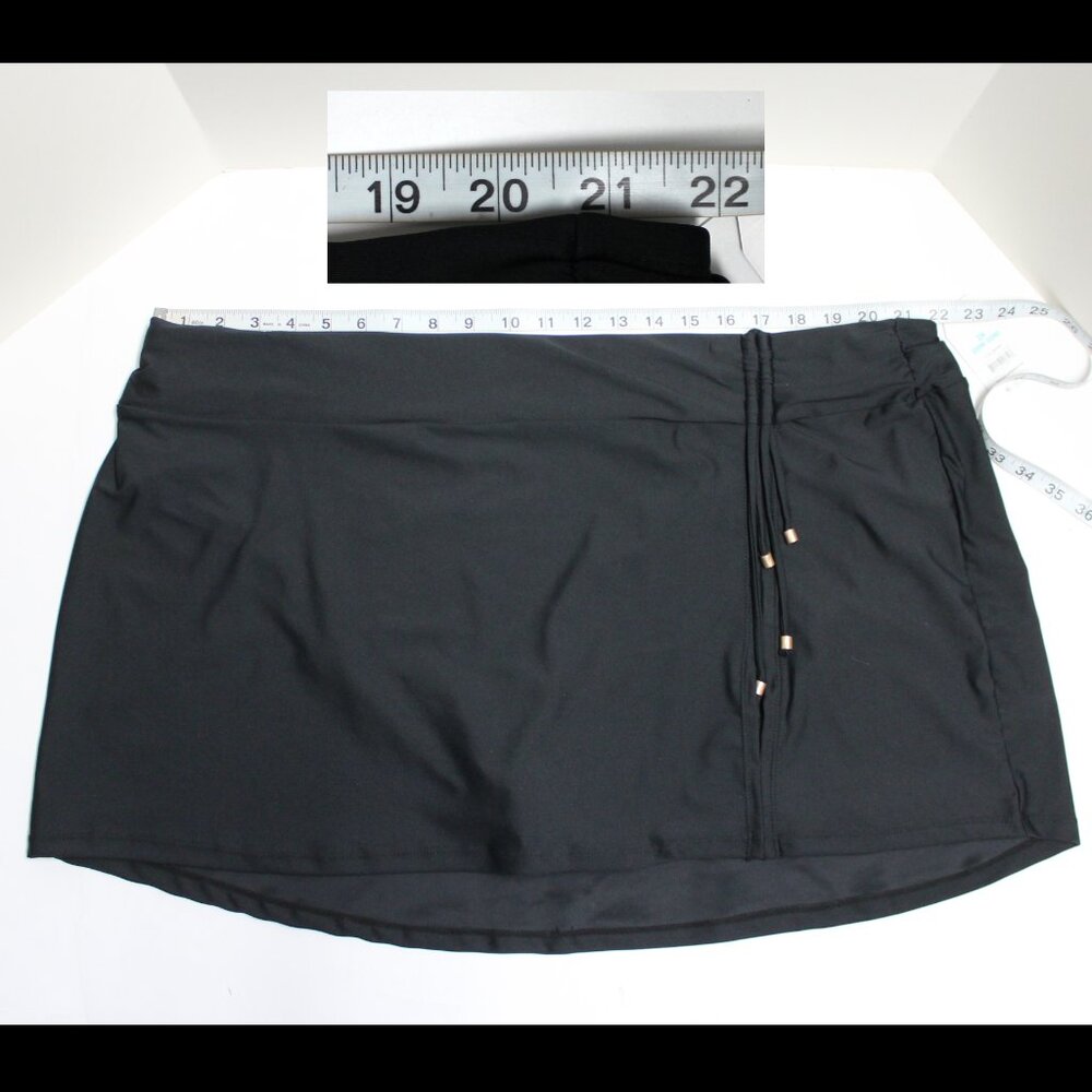 Time and Tru NWT 2X 20W - 22W Black Swim Skirt